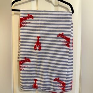 Talbots striped lobster print scarf.